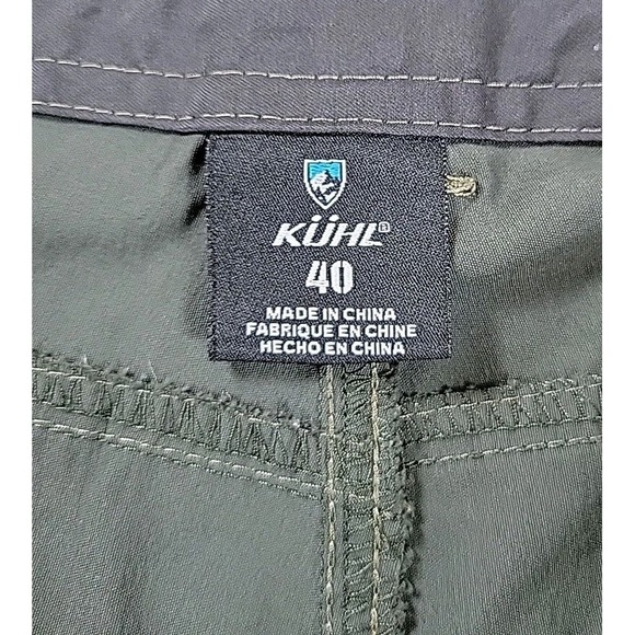 Kuhl Born In The Mountain Shorts Mens 40 Olive‎ GREEN Cargo Outdoor Gorp Hike - Picture 5 of 12